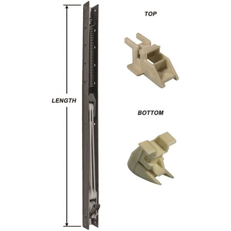 STRYBUC 19 x 9/16 x 5/8 in. D Window Channel Balance 1810 with Top and Bottom End Brackets Attached, 4PK 60-181-3H4